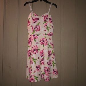 Pink floral dress